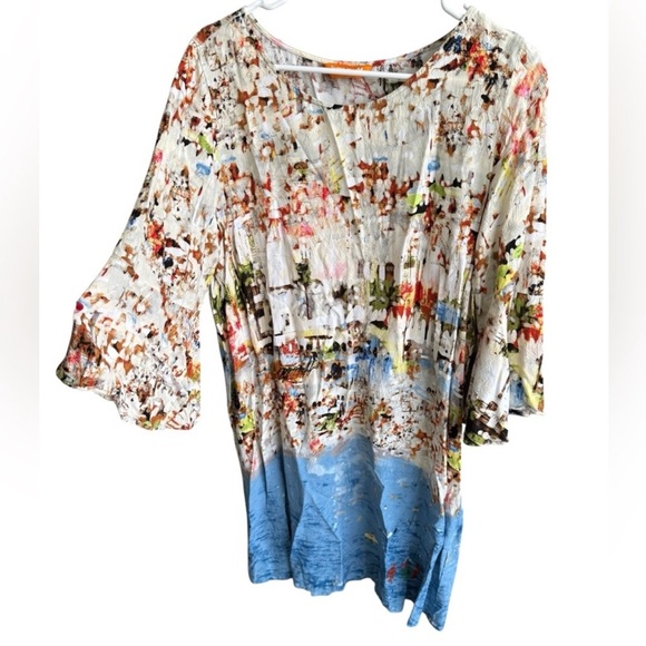 Jams World Bell Sleeve Mini Round Neck Dress Size XL - Picture 2 of 9